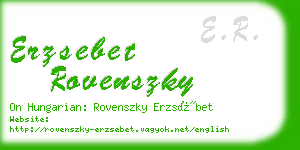 erzsebet rovenszky business card